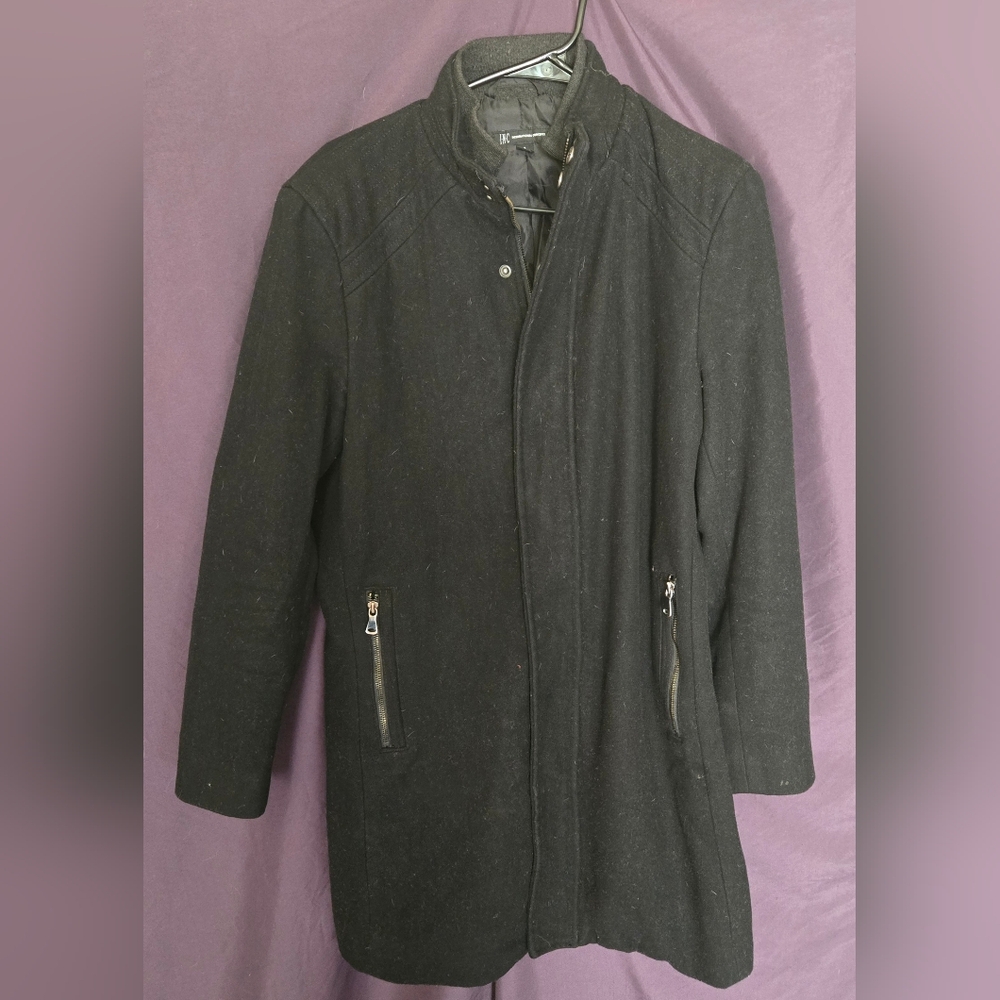 Men’s Black INC Jacket.  Long Wool